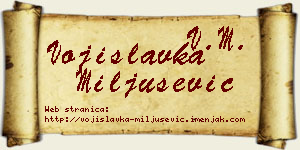 Vojislavka Miljušević vizit kartica